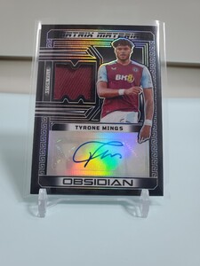 【タイロン　ミングス(アストンヴィラ)】2023-24 PANINI OBSIDIAN SOCCER HOBBY 199枚限定直筆サインカード