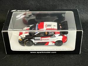 spark 1/43 TOYOTA GR Yaris Rally 1 HYBRID #18 T.Katsuta_A.Johnston 2023 Rally Monte Carlo 6th S6721 勝田貴元