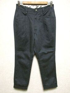 ★日本製★BEN DAVIS ベンデイビス PROJECTLINE HEY LADIES ツータック クロップド パンツ SIZE30★グレー ワーク アンクル丈 ストリート