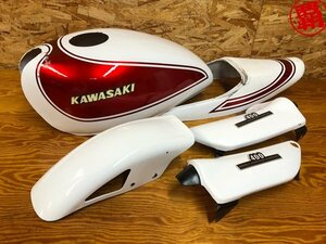 カワサキ ゼファーχ ゼファーカイ Ｚ2仕様 中古 外装セット 火の玉 ホワイト / キャンディーレッド