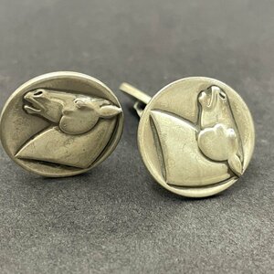 m002 D3(10) 1 Georg Jensen ジョージジェンセン ホースモチーフ カフス 63 馬 Silver シルバー 925 メンズ アクセサリー