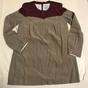 visvim ZORA ONE-PIECE (CORDUROY) BURGUNDY/GREY VW0000056 ワンピース Aライン