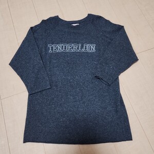 TENDER LOIN テンダーロイン カシミア ７分袖 ニット グレー　キムタク着 プライド