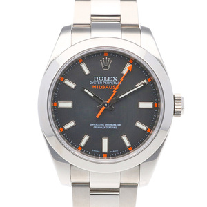 ロレックス ミルガウス オイスターパーペチュアル 腕時計 時計 ステンレススチール 116400 自動巻き メンズ 1年保証 ROLEX 中古