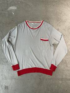 超希少！USA製！50s 60s PILGLIM 2トーン カットソー Tee ポケT ピルグリム ロカビリー ロック 大きいサイズ(XL)