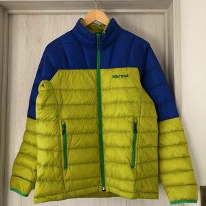 (k) marmot マーモット Douce Down Jacket 750 Fill Power 撥水加工 down DEFFENDER ダウンジャケット サイズM ブルー×イエロー 