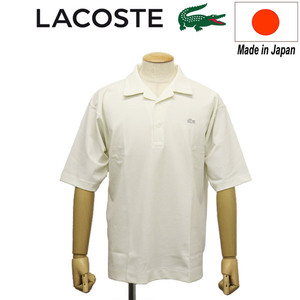 LACOSTE(ラコステ) DH004J-99 半袖 鹿の子地ポロシャツ 日本製 70Vホワイト LC354 5-L