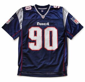 Fuct (ファクト) フットボール ジャージー Tシャツ FUCT FOOTBALL JERSEY NAVY (XL)