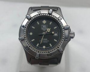 【稼働品】TAG HEUER タグホイヤー 2000 プロフェッショナル 200ｍ デイト クオーツ 黒文字盤 レディース腕時計