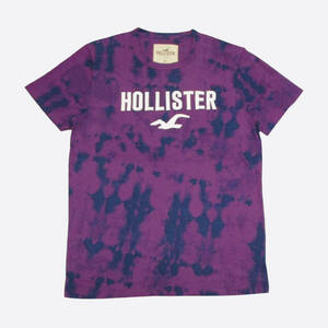 ★SALE★Hollister/ホリスター★アップリケロゴタイダイ半袖Tシャツ (Purple/XXL)