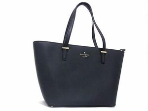 1円 ■極美品■ kate spade ケイトスペード PXRU5318 レザー ハンドバッグ トートバッグ ショルダー 肩掛け ブラック系 AX7521