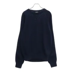 Christian Dior (クリスチャンディオール) 19AW オブリークコットンジャージーニット 袖ロゴ入りニット 943M672AT072 ネイビー