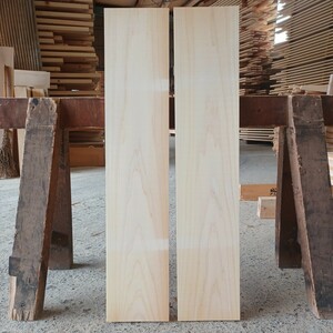 B-1672【94×19.3×2cm】国産ひのき　板　2枚セット　テーブル　棚板　看板　一枚板　無垢材　桧　檜　DIY