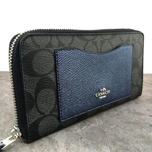 送料込み！ 未使用品 COACH ジップウォレット F22712 シグネチャー 510