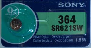 ★即決【送料85円】1個90円　ソニー　SONY　SR621SW（364） 1.55V 酸化銀電池★使用推奨期限：2030年10月★