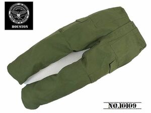 【送料無料 38%OFF】HOUSTON ヒューストン オーストリア軍 ファティーグカーゴパンツ NO.10109 OLIVE DRAB_Lサイズ(実寸90cm)