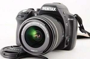 PENTAX ペンタックス K-50 SMC PENTAX-DAL F3.5-5.6 18-55mm 動作品 シャッター1000以下 ボディ レンズ デジタル 一眼レフ カメラRM-3T/619