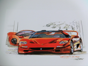 bowイラスト-211/ Ferrari F50 /フェラーリ F50 // 検/Enzoエンツォ/F40/1枚のみ