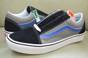 新品未使用 VANS バンズ comfycush OLD SKOOL コンフィクッシュ オールドスクール VN0A3WMA49M ブラック ブルー US9 27センチ 定価9,900円