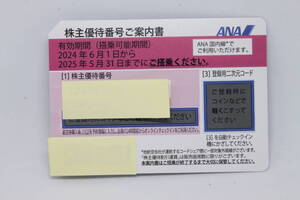 【番号通知のみ・迅速対応】ANA全日空　株主優待券1枚　有効期限２５年５月３１日　非売品