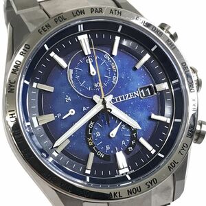 美品 CITIZEN シチズン ATTESA アテッサ Eco-Drive エコドライブ 腕時計 AT8181-71L 電波ソーラー ディアコレクション ブルー 動作確認済