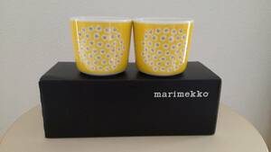 新品　マリメッコ　marimekko　ラテマグ　プケッティ　PUKETTI　2個セット　イエロー　廃盤