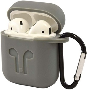 AirPods ソフトケース グレー シリコンカバー 衝撃 保護 かわいい可愛い おしゃれ Apple エアポッズ グルマン