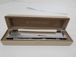 ♪M.SUZUKI　ハーモニカ　SU-21　ケース付き　中古