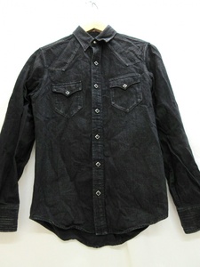 RRL ダブルアールエル デニムシャツ XS 165/88A 7998087ABlG ブラック 100%Cotton Made in Philippines