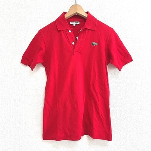 ラコステ CHEMISE LACOSTE ポロシャツ 半袖 レッド 42サイズ 893128