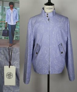 21SS HERMES エルメス ストライプ シェーヌダンクル 柄 ハリントン ジャケット 50 blouson b5340