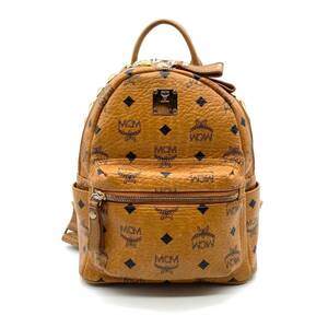 MCM Visetos mini Backpack Cognac / エムシーエム ヴィセトス柄 ミニ バックパック コニャック