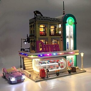 MOC LEGO レゴ クリエイター 10260 互換 ダウンタウン ディナー Down Town Diner LED ライトキット DL093