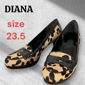 DIANA ダイアナ　レオパード　ハラコ　ヒール