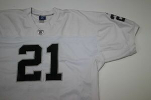 【古着GAME TOPSレアREEBOK NFL レイダースユニフォームTシャツ白56】アメフトリーボックRAIDERSアサマア