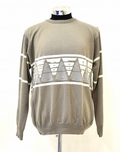 Laugh&be... (ラフアンドビー) GET UP Knit SWEATER ゲットアップ ニット セーター ジャガード GREY L ラフ&ビー