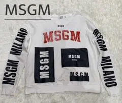 MSGM エムエスジイエム ロンT ホワイト Mサイズ トップス ロゴ