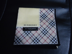 送料無料　未使用　★BURBERRY バーバリー　ハンカチ　大判　日本製　綿100% ブルーミング中西　★