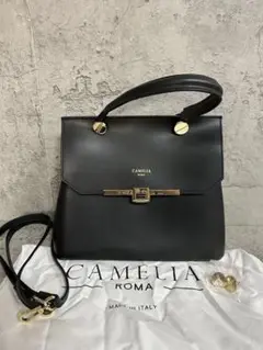 CAMELIA ROMA カメリアローマ ハンドバッグ イタリア製 ブラック