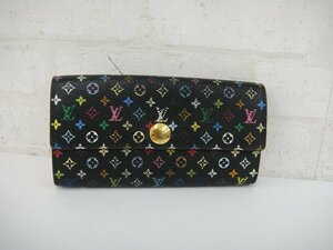 7108T【本物保証】 LOUIS VUITTON ルイヴィトン マルチカラー ポルトフォイユサラ M93747 ノワール / グルナード