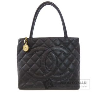 CHANEL シャネル 復刻トート ゴールド金具 トートバッグ キャビアスキン レディース 中古