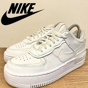 NIKE AIR FORCE 1 SHADOW ナイキ エア フォース ワン シャドウ トリプルホワイト CI0919-100 レディース ローカットスニーカー 22.5cm