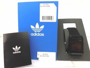 ◆未使用 アディダス adidas 腕時計 AOST23065 RETRO POP DIGITAL メンズ レディース ブラック 専用ケース付き