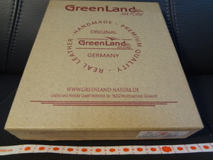 ◆世界の本革逸品◆GreenLand-nature Germany謹製堅牢本革refined leatherドイツ手技二折焦茶財布★完全未使用新品購入タグ付・送料負担。