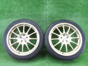 ZN6　86　18インチ　2本SET　SSR TYPE-F 18×7.5 +48 5穴(100) VITOUR FORMULA SPEC Z 225/40ZR18 2019年製　中古 アルミホイール