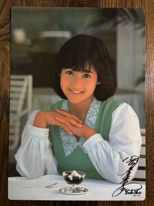 岡田有希子　カフェゼリー　販促品　店頭　下敷き　非売品 当時物 昭和