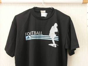 ♪服0784♪ 半袖　サッカーボールをける絵のＴシャツ adidas アディダス(FOOT BALL) サイズМ Used　～iiitomo～