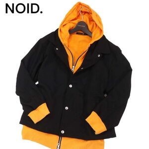 21SS★ NOID. ノーアイディー 通年 スウェット パーカー レイヤード コーチ ジャケット Sz.1　メンズ　I4T00369_2#O