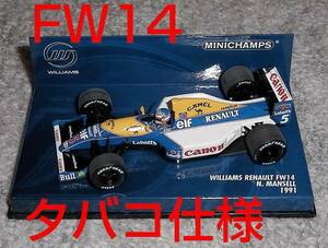 タバコ仕様 1/43 ウイリアムズ ルノー FW14 マンセル 1991 WILLIAMS RENAULT CAMEL キャメル　セナ