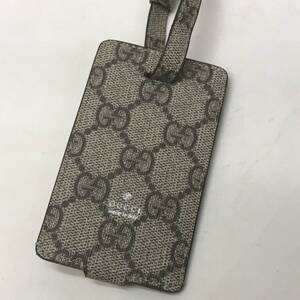 【未使用】GUCCI グッチ　ネームタグ　ネームホルダー　名前入れ　GG柄